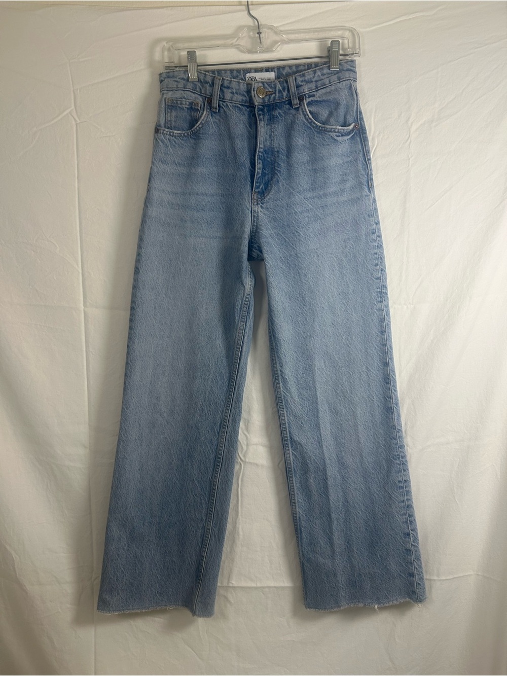 Zara High Waist Light Blue Denim Jeans